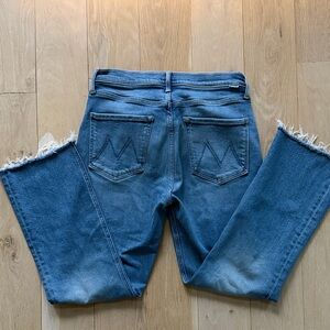 MOTHER Jeans The Tripper Ankle Fray in Riding the Cliffside EUC Worn Once